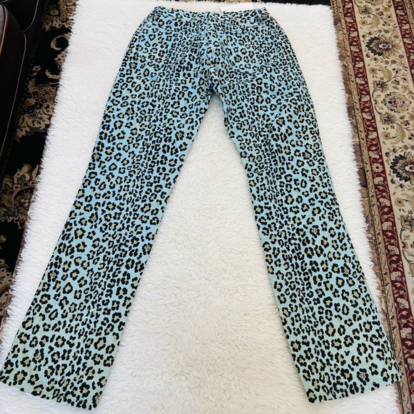 Fendi Tessuto Leopard Cheetah Print Pants size EU 45 US 31 - Picture 3 of 16